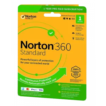Norton 360 Standard | 1 urządzenie | 1 rok | 10 Gb pamięci w chmurze | EU | NIE DOTYCZY SUBSKRYPCJI |