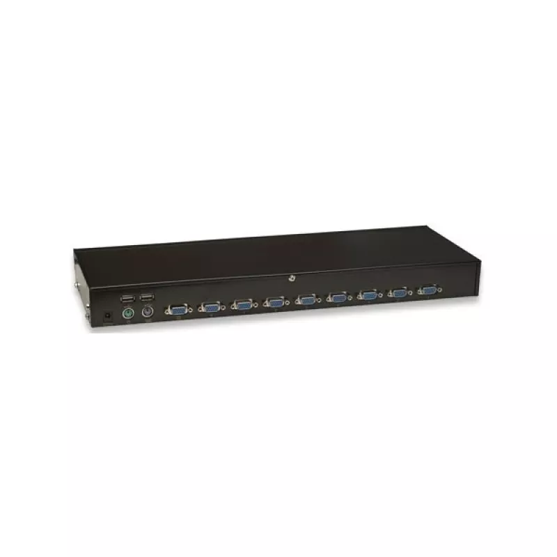 Intellinet 8-Port Rackmount KVM Switch, Combo USB + PS/2, On-Screen Display, Cables included (Euro 2-pin plug)