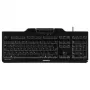 Klawiatura CHERRY KC 1000 SC USB AZERTY belgijska czarna