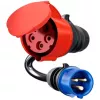 Adapter go-e Gemini flex 22 kW na CEE niebieski 16 A - czarny - prosty - prosty - IP55 - 22 kW - 16 A