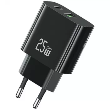 Ładowarka USB usams USA001629 25W 1×USB-C + 1×USB-A szybkie ładowanie