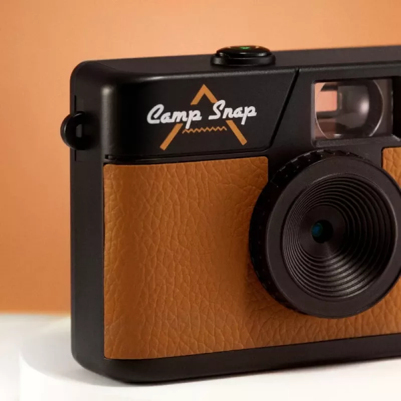 Bez ekranu cyfrowy aparat Camp Snap CS-V105-BR-JP — brązowy, kompaktowy aparat bez wyświetlacza