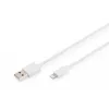 DIGITUS - Kabel Lightning - Lightning (M) do USB (M) - 1,0 m - Podwójna izolacja - Biały - Formowany - do Apple iPad/iPhone/iPod (Lightning) (DB-600106-010-W)