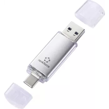 Renkforce RF-USBOS-220 pamięć USB 32 GB srebrna RF-6684362 USB-A, USB-C® (RF-6684362)
