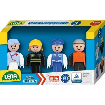 Lena 04490 niebieska zestaw figurek – niebieskie plastikowe figurki do zabawy, różne postacie