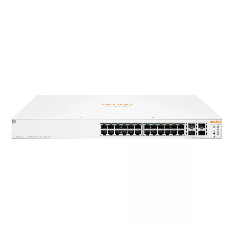 HPE Aruba Networking Instant On 1930 24G Class4 PoE 4SFP/SFP+ 370W Zarządzany L2+ Gigabit Ethernet (10/100/1000) Power over Ethernet (PoE) 1U Biały