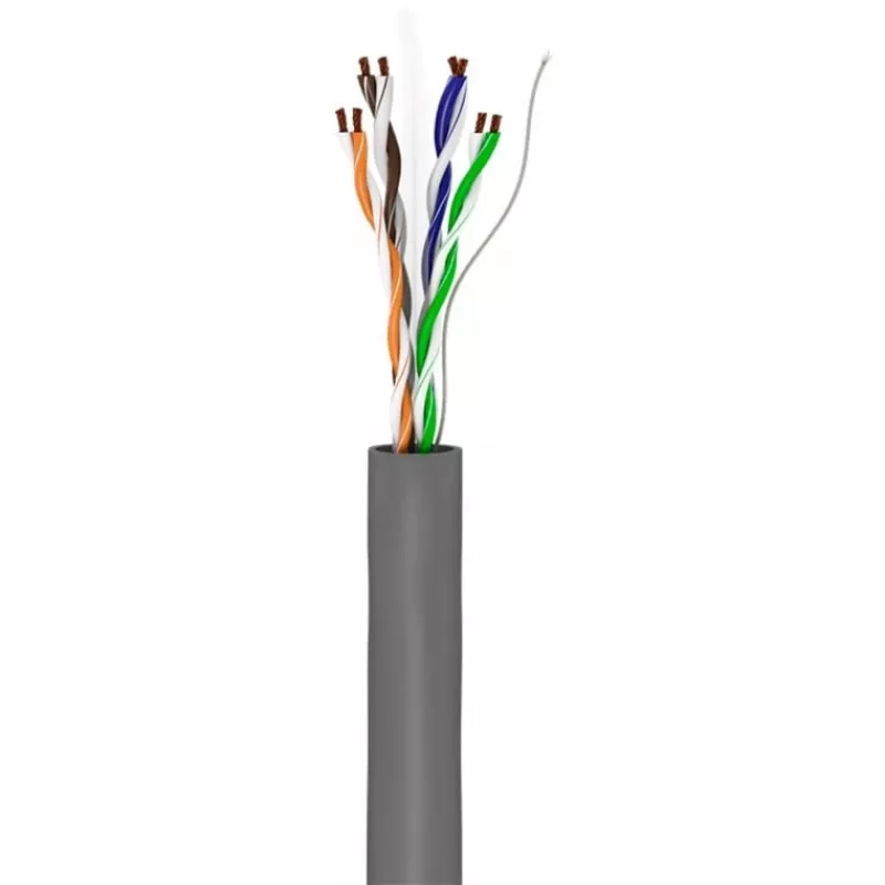 Kabel sieciowy kat.6, U/UTP (szary, 100 metrów, elastyczny)