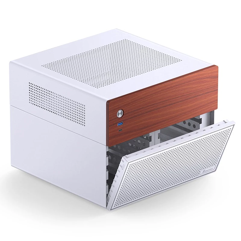 Obudowa komputera Micro Tower Jonsbo N4 biały Mini-ITX z hartowanym szkłem