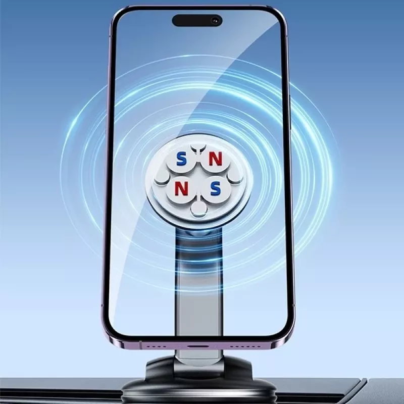 Magnetyczny uchwyt na telefon Awei X45 do montażu na szybie i desce rozdzielczej, kompatybilny ze smartfonami