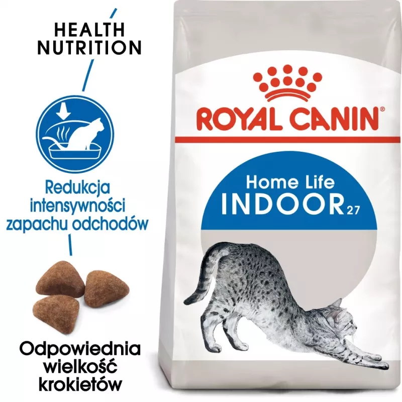 Sucha karma dla kota Royal Canin Home Life Indoor 27 Adult 2 kg — smak drobiowy, 27% białka, 13% tłuszczu