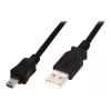 Kabel USB Digitus ASSMANN - USB Typ A, 4-pin (M) - Mini-USB, Typ B (M) - 1 m (USB / Hi-Speed USB) - Formowany - Czarny (AK-300108-010-S)