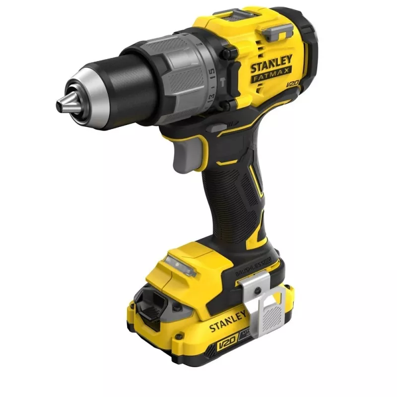 Wiertarko-wkrętarka akumulatorowa STANLEY FatMax V20 SFMCD726D2K 18V, 2x 2Ah Li-Ion, 80 Nm, 2-biegowa, LED