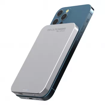 RealPower Powerbank PB-5000 MAG Srebrny 5.000mAh