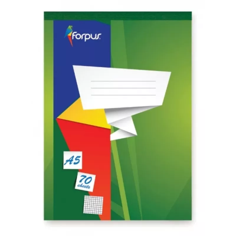 Notatnik, wyjmowane kartki, Forpus, A5/70, w kratkę 0723-002