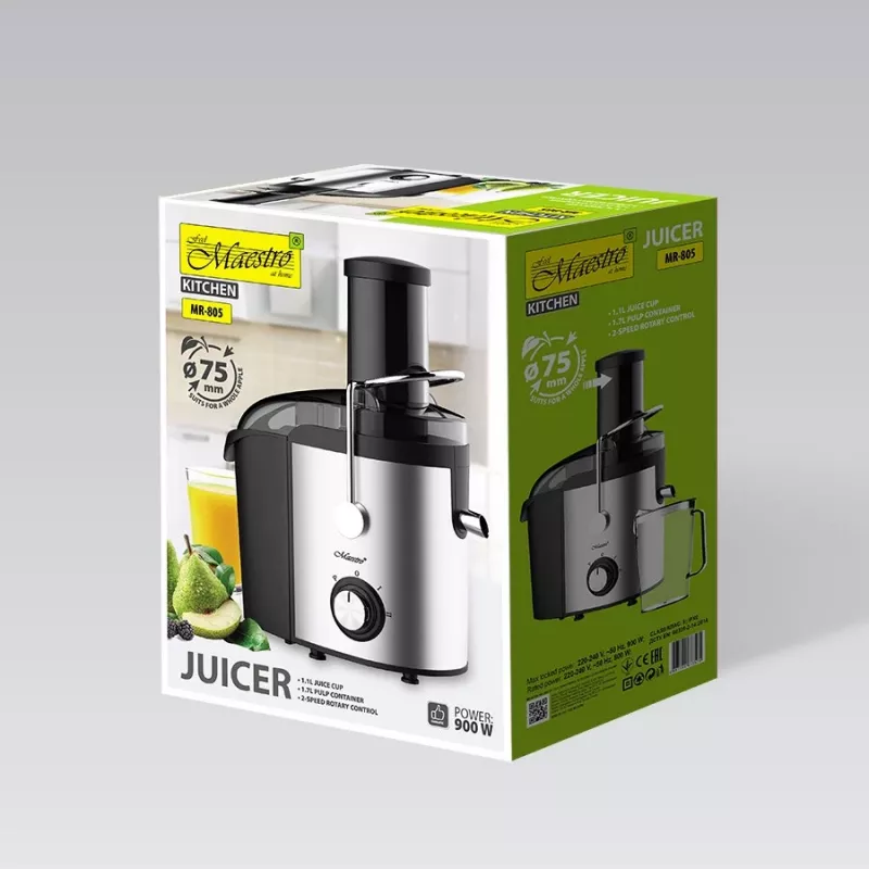 Maestro MR-805 sokowirówka, 900 W, czarno-srebrna