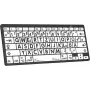 Klawiatura LogicKeyboard XL-Print Czarny on biały DE Mac Bluetooth — układ niemiecki, oznaczenia dla Mac