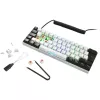 SKILLER SGK50 S4, Gaming Keyboard White/black, PT-Layout, Kailh Red