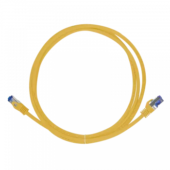 Logilink Professional Ultraflex - Kabel krosowy - RJ-45 (M) do RJ-45 (M) - 50 cm - 6 mm - S/FTP - Cat.7 (kabel) / CAT 6a (złącza) - bezhalogenowy, formowany, z osłoną zatrzasku - Żółty