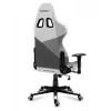 Fotel gamingowy Huzaro Force 6.2 do PC, kubełkowe siedzisko (cradle), szary, biały