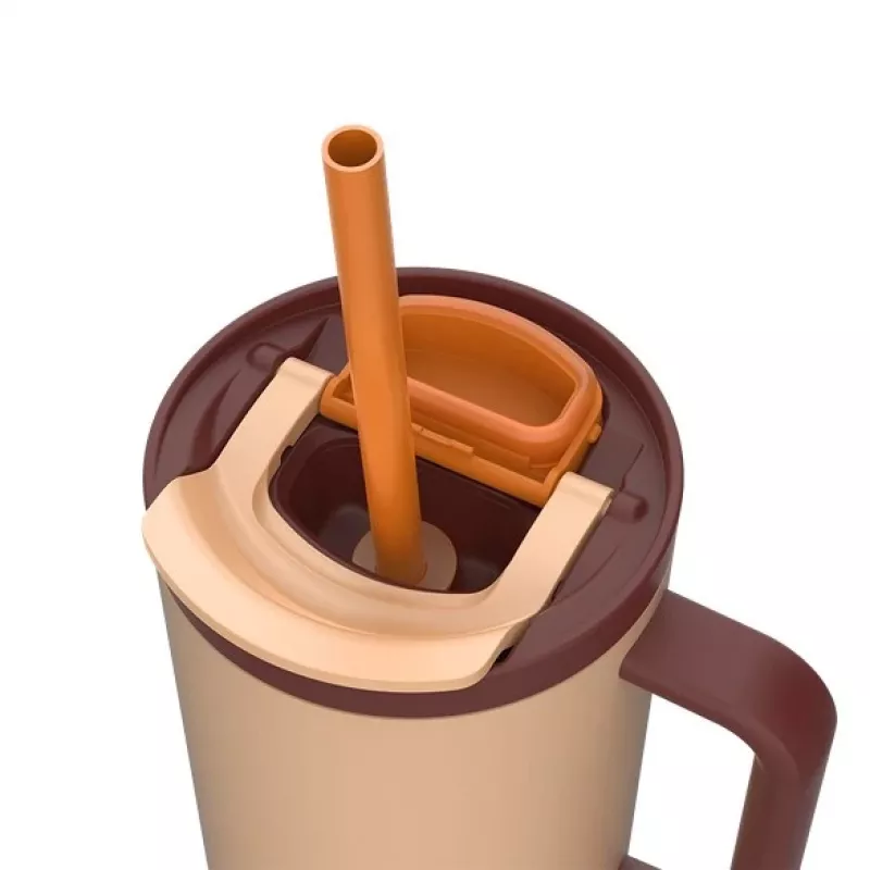 Termiczny kubek z teleskopową słomką Kambukka Rio Tumbler 950ml Almond Dream