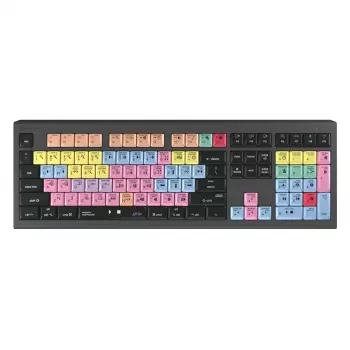 Logickeyboard ASTRA 2 klawiatura USB AZERTY angielska Czarna Pełnowymiarowa 104 klawisze
