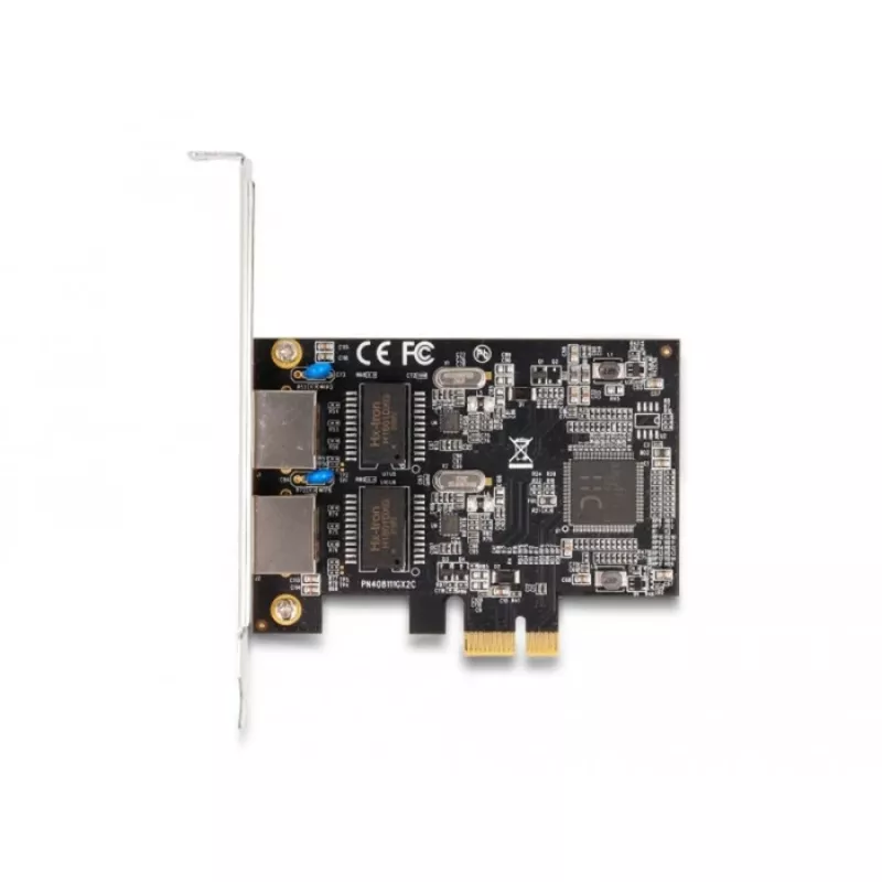 Karta Delock PCI Express x1 na 2 x RJ45 Gigabit LAN RTL8111 (88615)