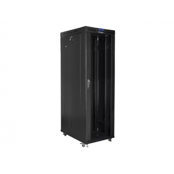 Wolnostojąca szafa rack LANBERG FF01-8042-12BL 42U 19 cali 800×1000×2127,5 mm Czarna IP20 1200 kg