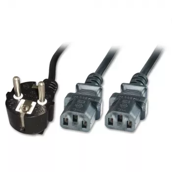 Microconnect PE011330 kabel zasilający Czarny 3 m 2 x złącze C13
