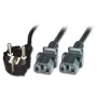 Microconnect PE011330 kabel zasilający Czarny 3 m 2 x złącze C13