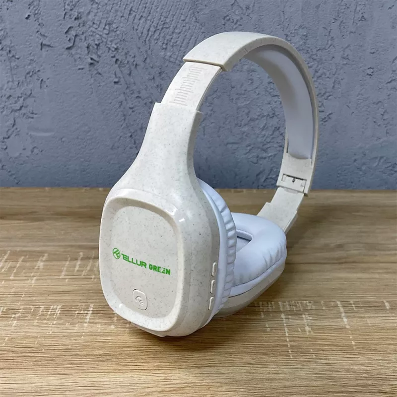 Słuchawki Tellur zielony Bluetooth Nauszne Pulse Składane Kremowe TLL511441