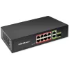 Przełącznik Ethernet QOLTEC 52297 PoE RJ45 z łączem uplink PoE i portem SFP