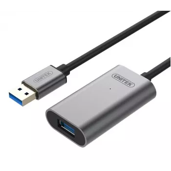 Unitek USB 3.0 active extension kabel, 10m, Alu., Y-3005