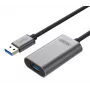 Unitek USB 3.0 active extension kabel, 10m, Alu., Y-3005
