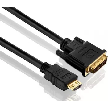 Purelink PureInstall PI3000 - Przewód wideo - Single Link - HDMI / DVI - 28 AWG - HDMI, 19-pin (M) - DVI-D (M) - 1,5 m - Potrójna izolacja - Czarny (PI3000-015)