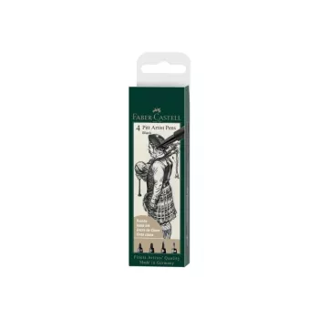Faber-Castell Pitt Artist Pen FC-167153, czarny, 4 szt.