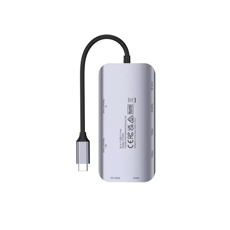 Hub USB-C Unitek D1122A01 z 2x HDMI 4K i 100W Power Delivery