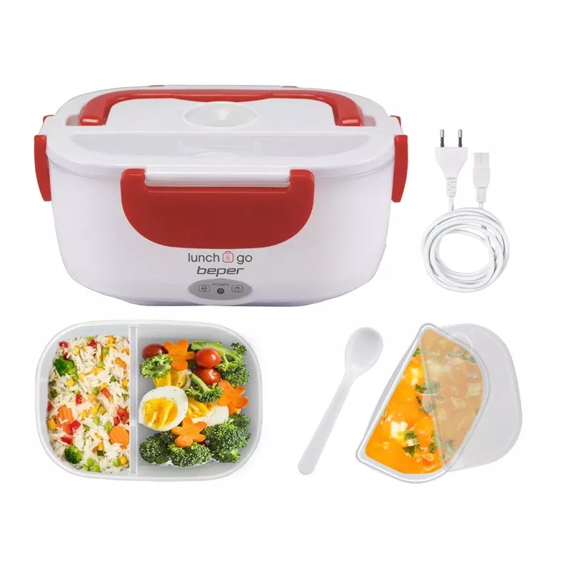 Elektryczny lunchbox Beper 90.920R - podgrzewacz do jedzenia 1 L