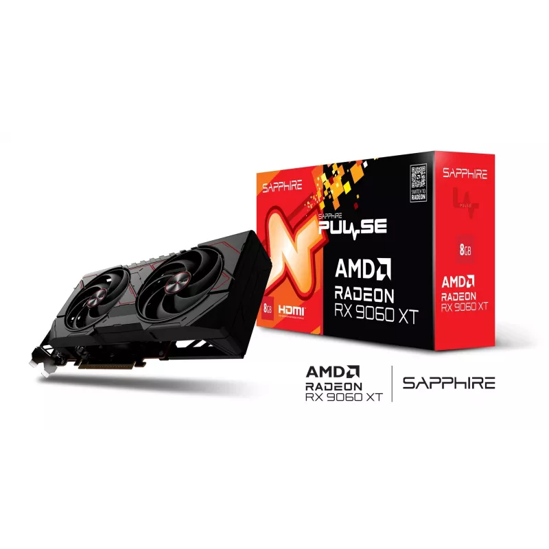 Karta graficzna Sapphire Radeon RX 9060 XT 8GB GDDR6, 128-bit, PCIe 5.0, 3320 MHz, 2x DP + HDMI