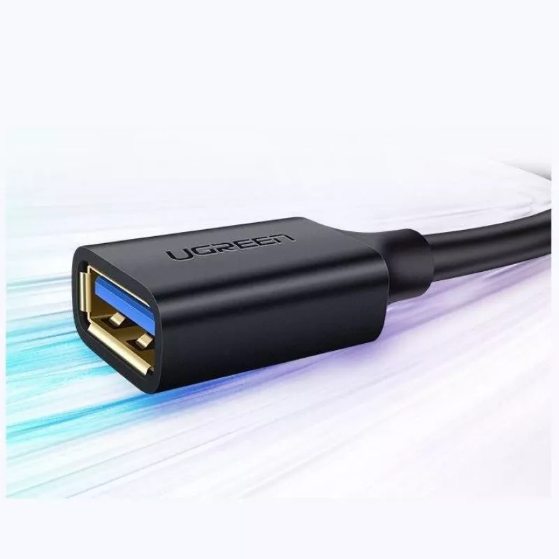 Adapter przedłużający Ugreen USB 3.0 (żeński) do USB 3.0 (męski) 2 m (czarny)
