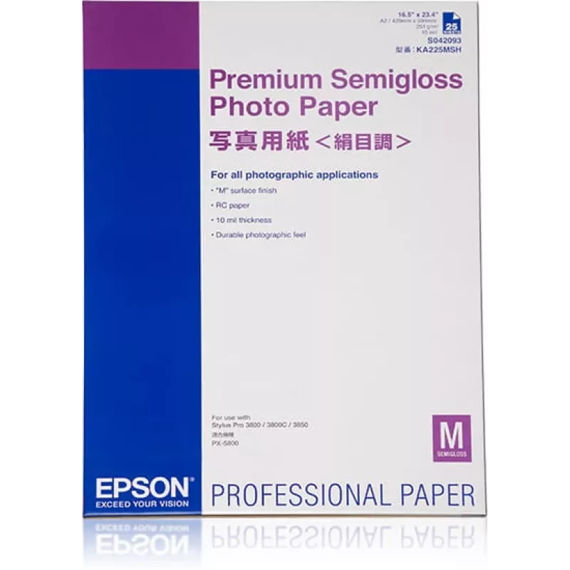 Epson Premium Semigloss Photo Paper, DIN A2, 250 g/m², 25 arkuszy