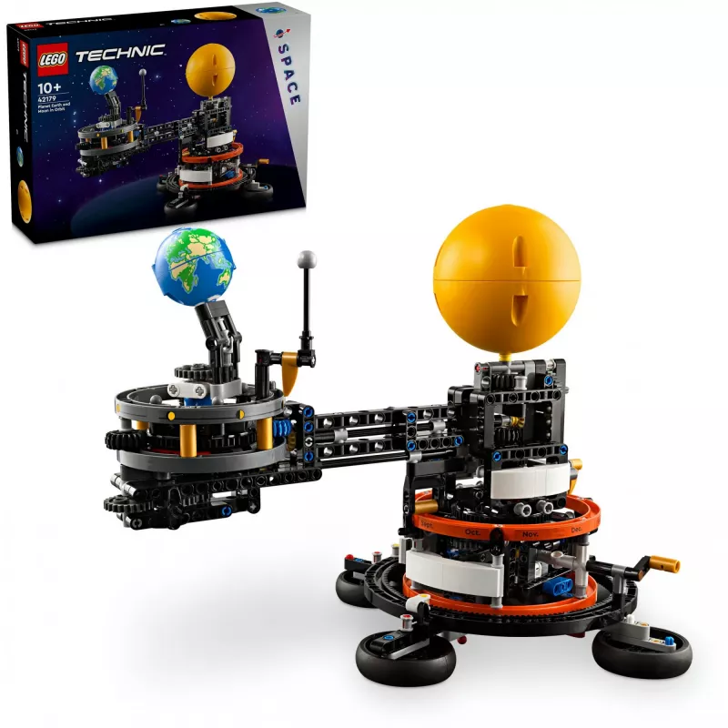 LEGO Technic Pianeta Terra e Luna in Orbita – Giochi Spaziali per Bambini e Bambine da 10 Anni in Su, Sistema Solare Giocattolo da Costruire con Pianeti