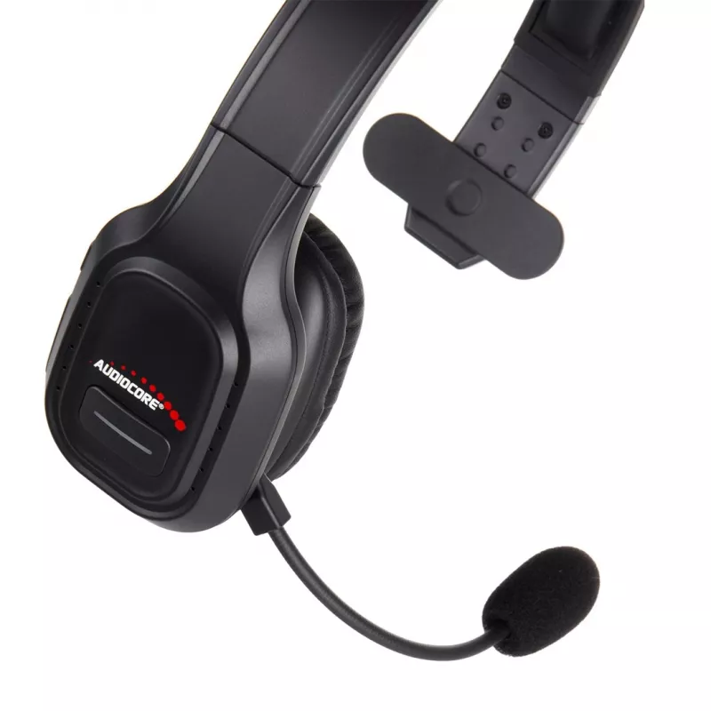 Słuchawki Bluetooth Audiocore 74452, czerwonyukcja szumów, mikrofon, call center, Google Siri, biurowe, bezprzewodowe