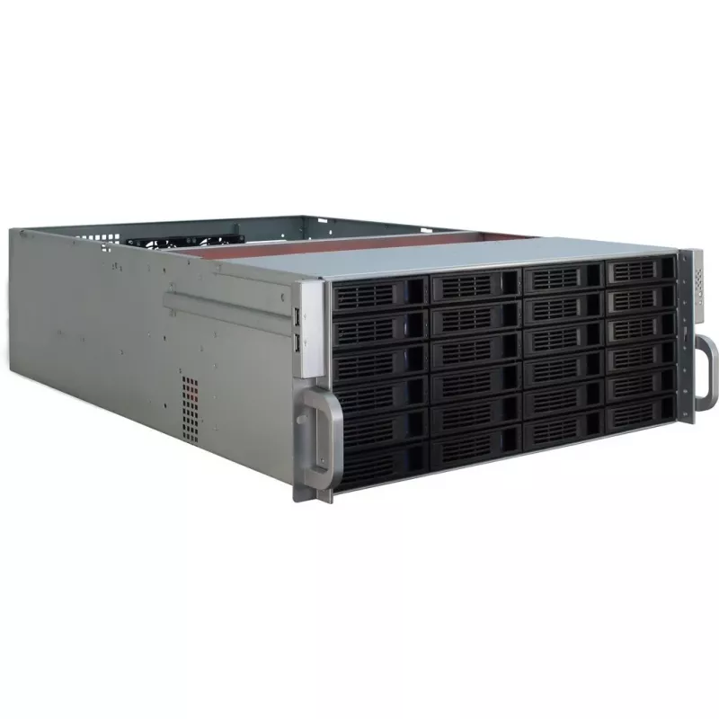 Obudowa serwerowa Inter-Tech 4U-4424 Rack Czarna, Srebrna