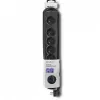 Listwa przeciwprzepięciowa Qoltec 50172 Czarna 6 gniazd AC 230V 5m