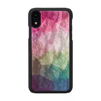 Etui na smartfona iKins do iPhone'a XR — wzór wodnych kwiatów, czarne