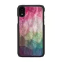 Etui na smartfona iKins do iPhone'a XR — wzór wodnych kwiatów, czarne