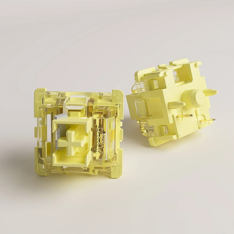AKKO V3 Pro Cream Yellow przełączniki mechaniczne, 5-pinowe, liniowe, 50 g, 45 szt.