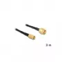 Kabel koncentryczny DeLOCK 88647 RG-174 3 m SMA SMB Czarny