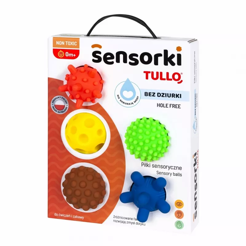 Piłeczki sensoryczne bez otworów TULLO 5 szt.