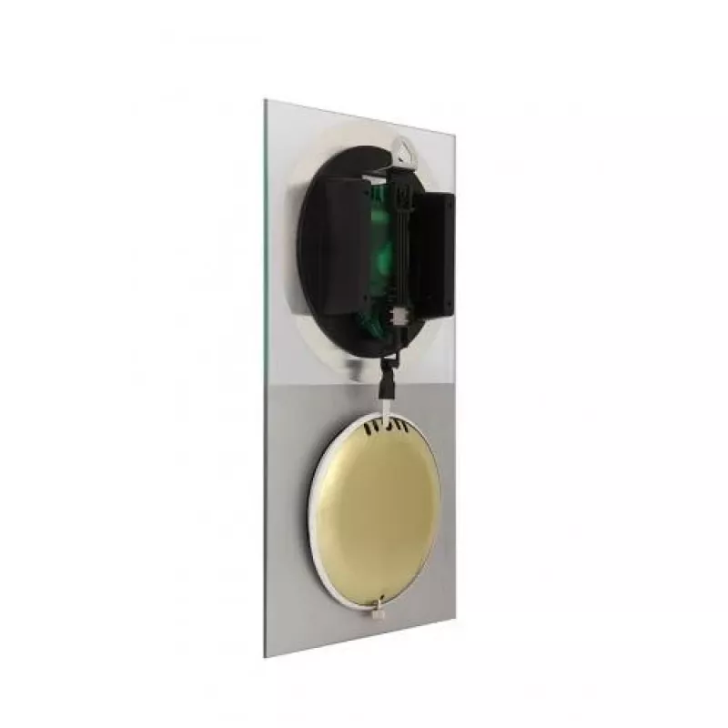 Zegar NeXtime klok 3028 OP, 16x30,2 cm, ścienny, szkło, srebrny